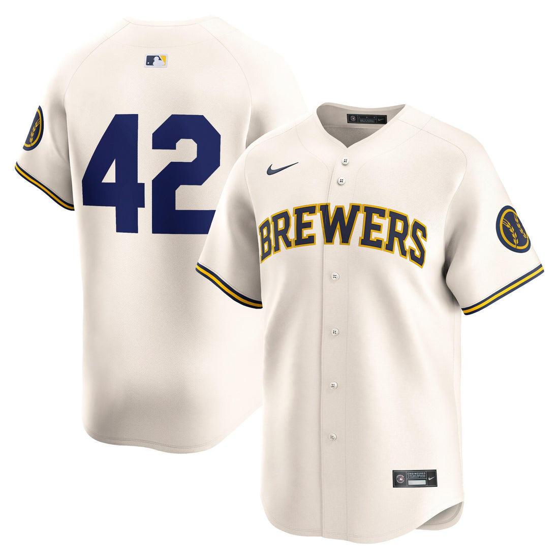 Milwaukee Brewers cream Limited jersey