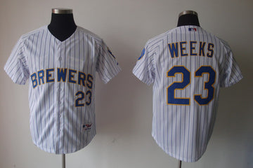 Weeks Milwaukee Brewers jersey