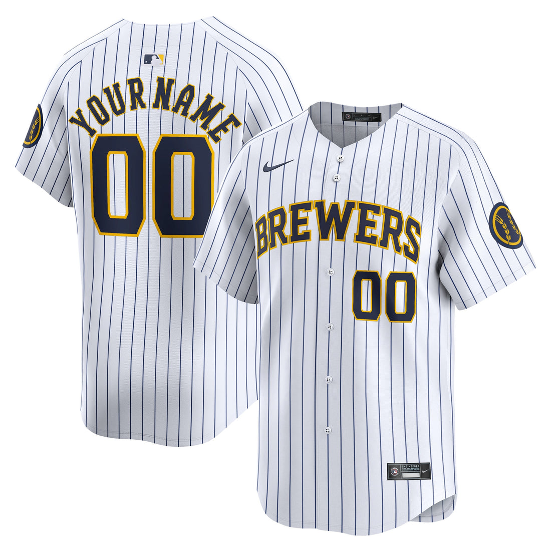 Milwaukee Brewers white Limited jersey