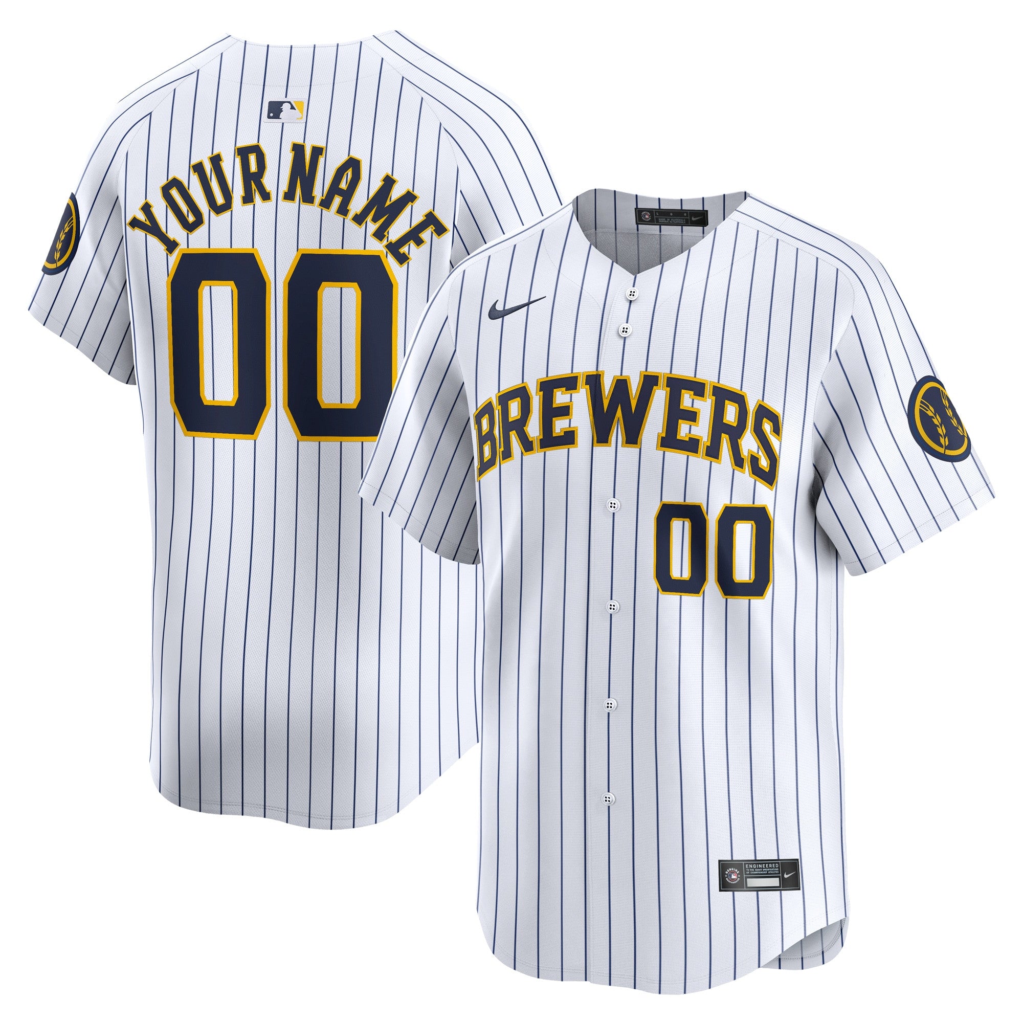 Milwaukee Brewers white Limited jersey