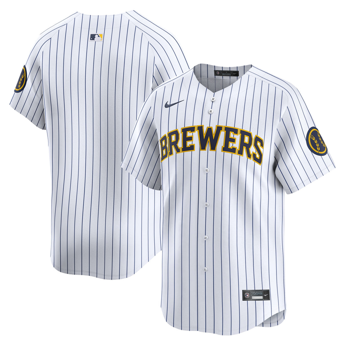 Milwaukee Brewers white Limited jersey