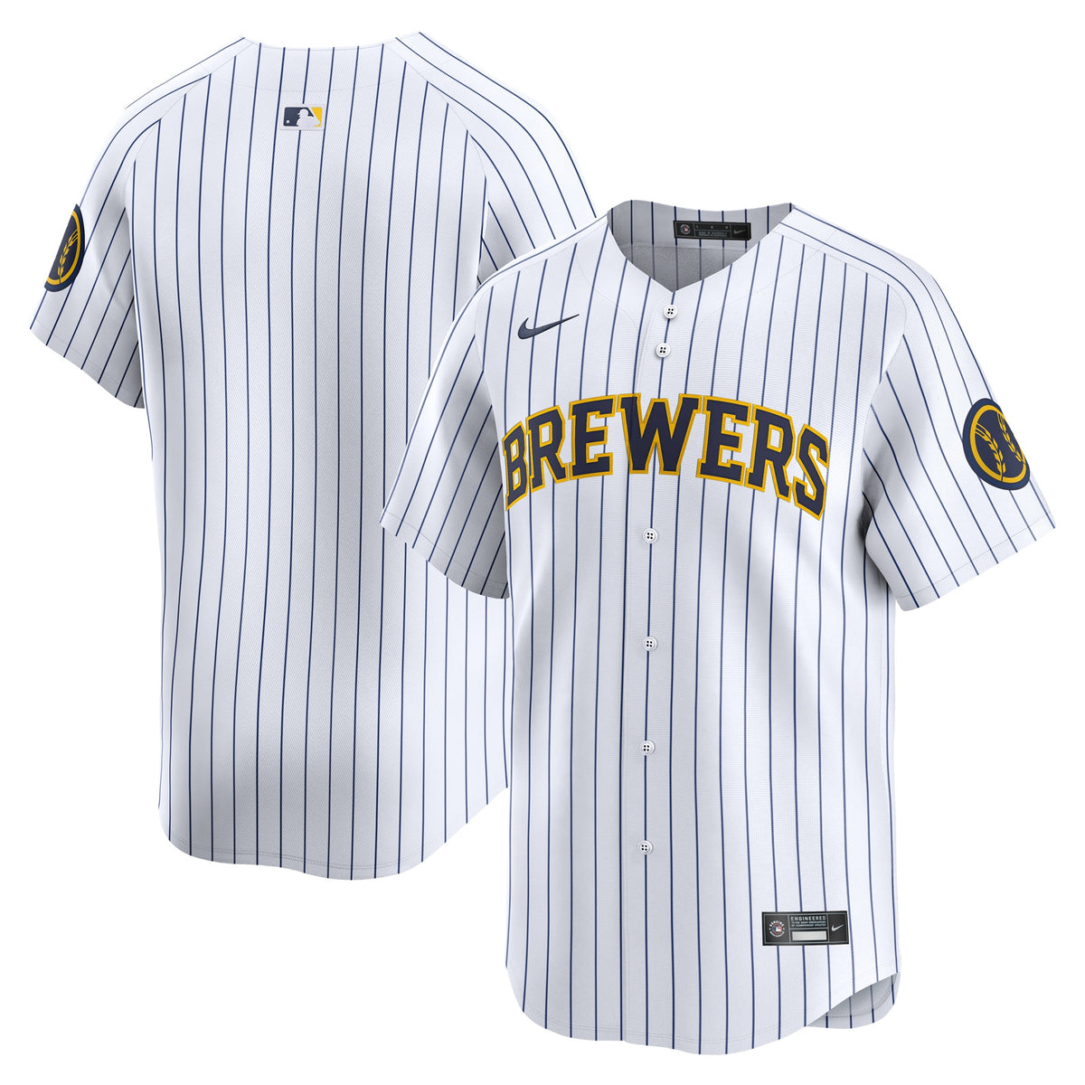 Milwaukee Brewers white Limited jersey