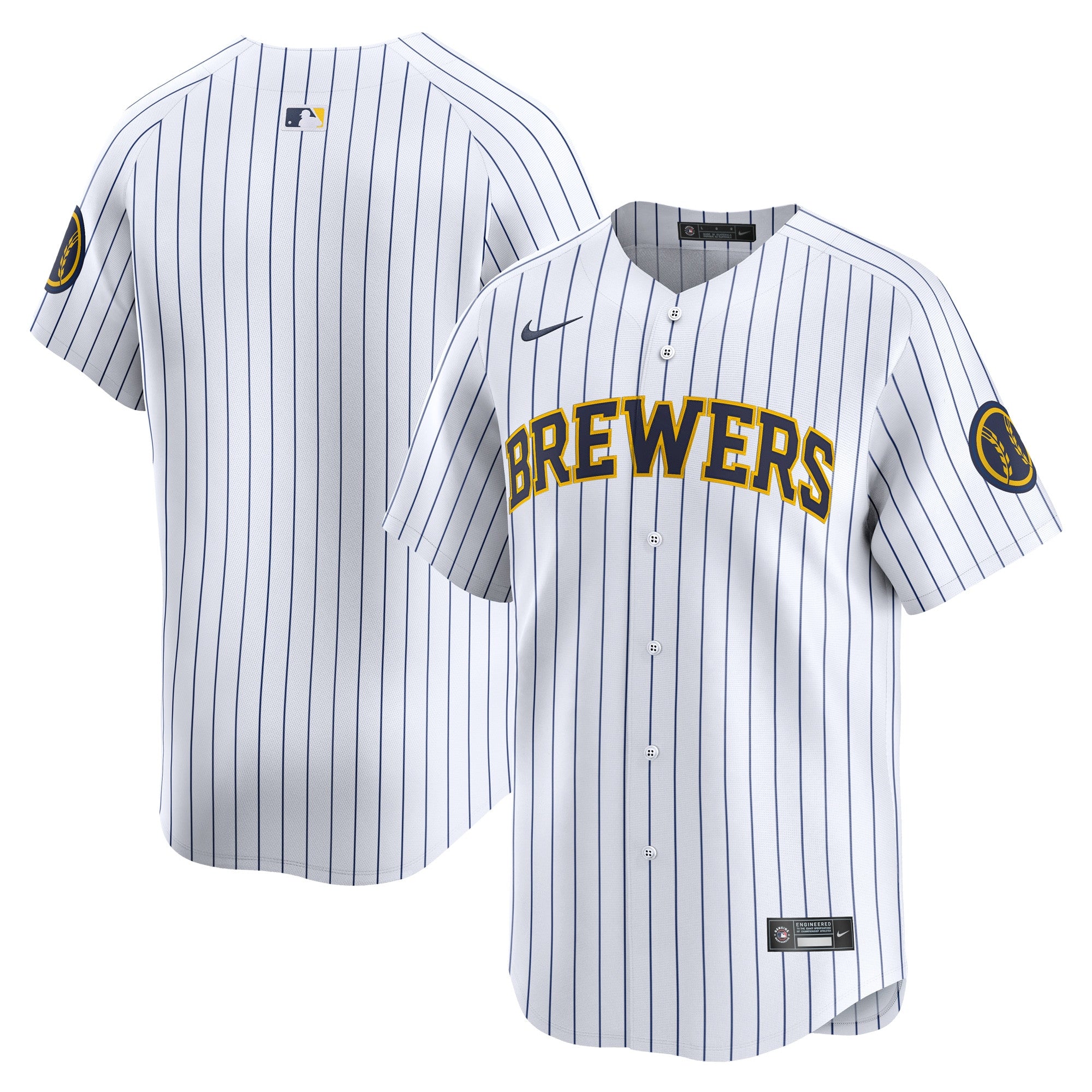 Milwaukee Brewers white Limited jersey
