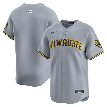 Milwaukee Brewers gray Limited jersey