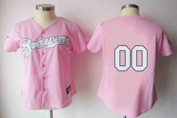 Custom Milwaukee Brewers pink jersey