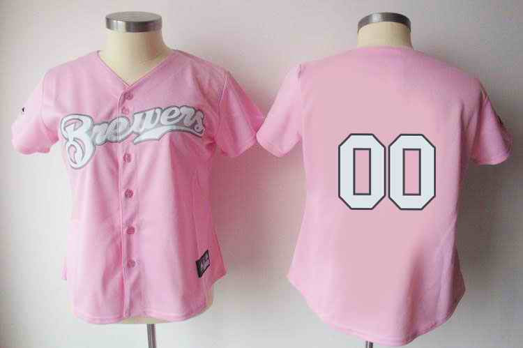 Custom Milwaukee Brewers pink jersey