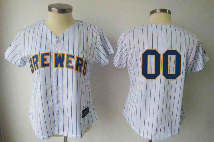 Blank White Milwaukee Brewers blue jersey