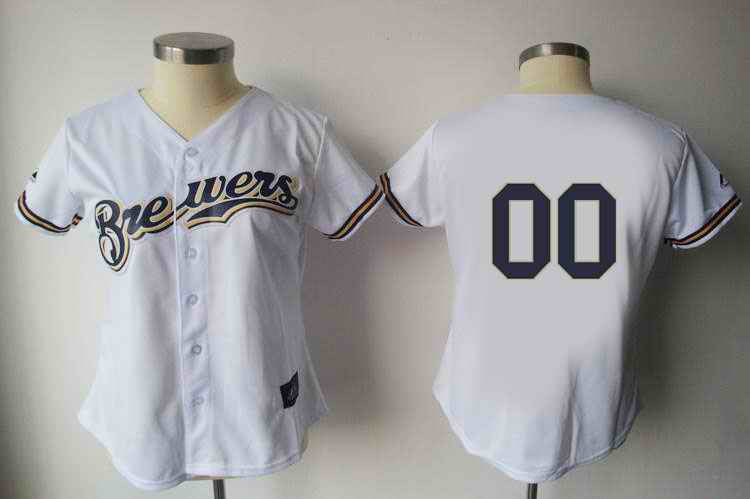Custom Milwaukee Brewers white jersey