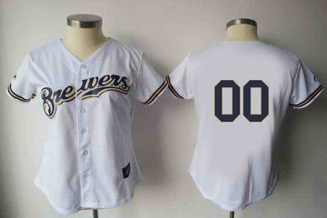 Custom Milwaukee Brewers white jersey
