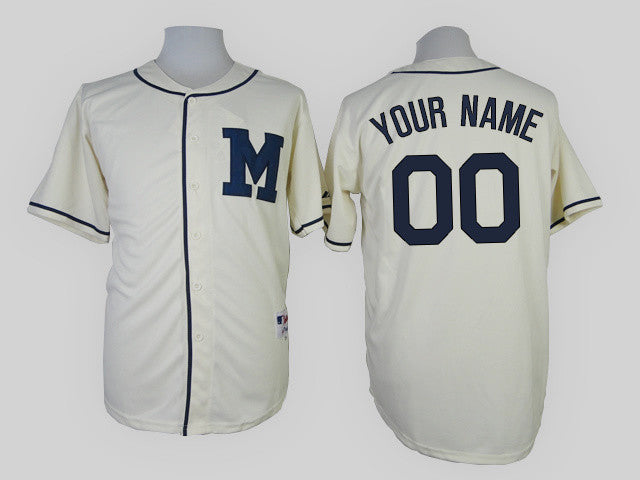 Milwaukee Brewers cream Throwback jersey