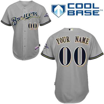 Milwaukee Brewers grey jersey