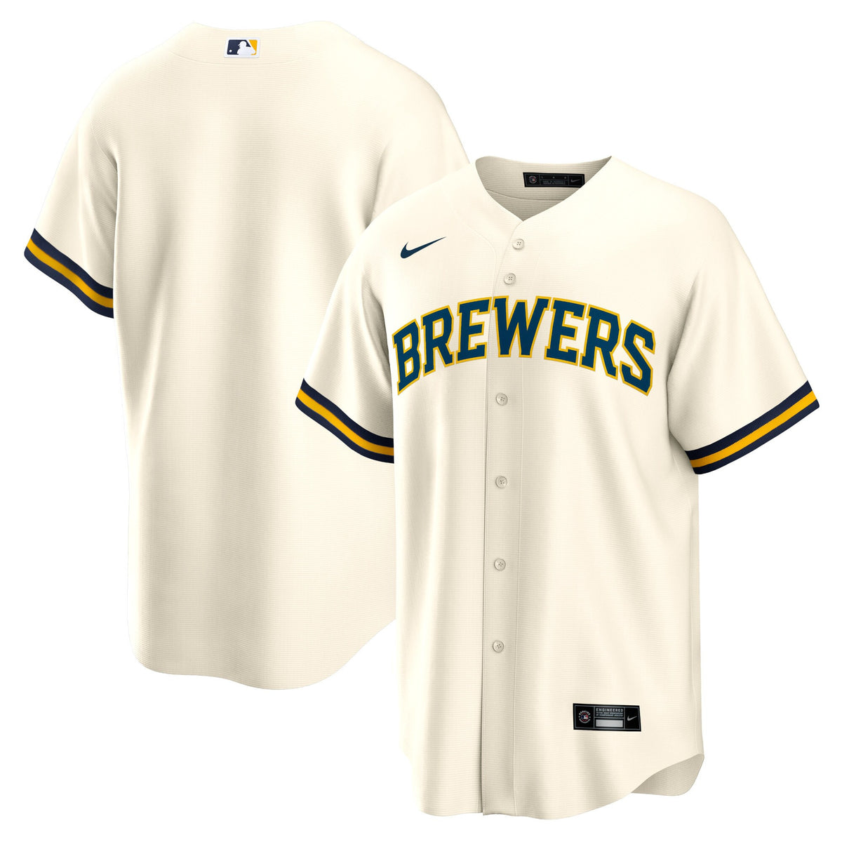 Milwaukee Brewers cream Home jersey