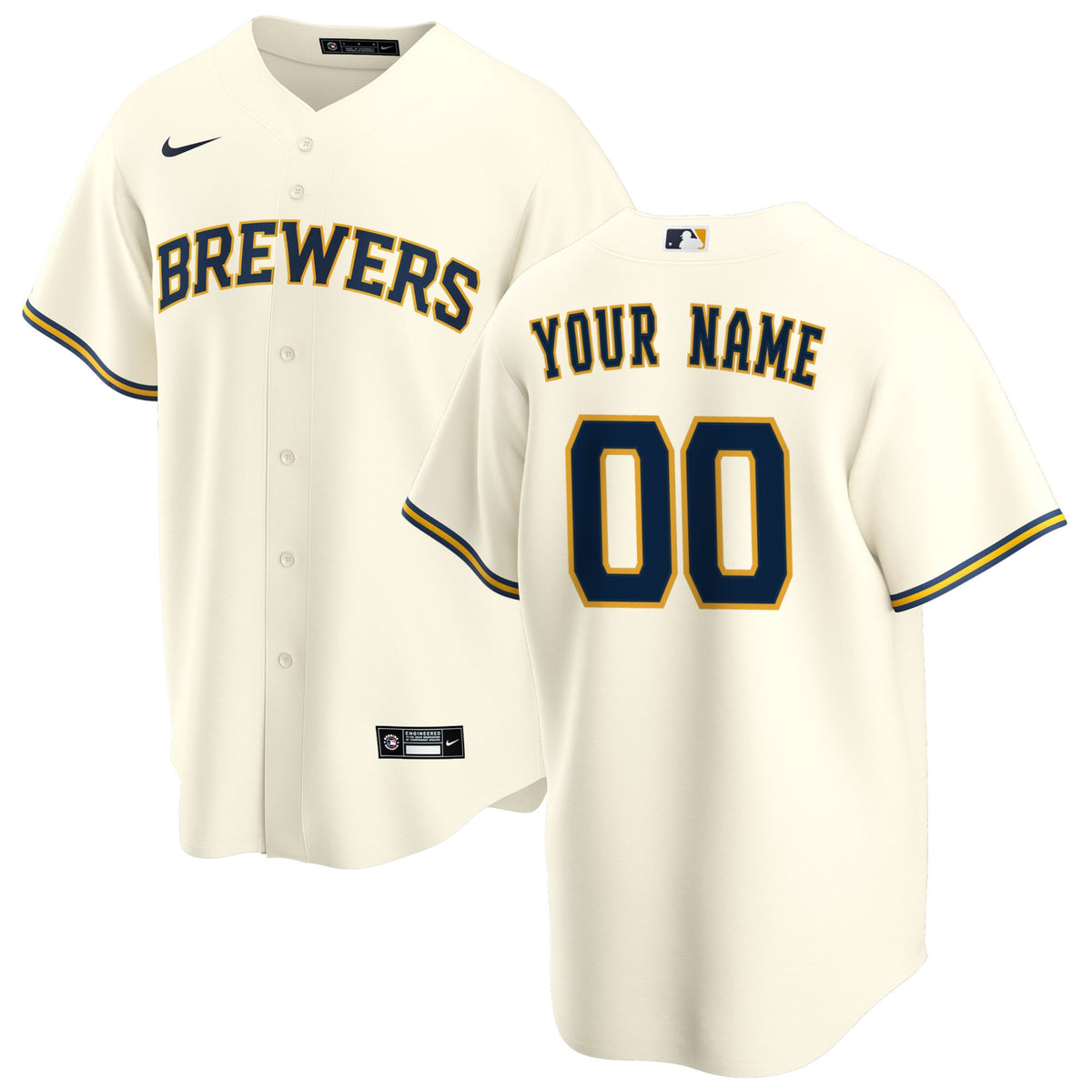 Milwaukee Brewers cream Home jersey