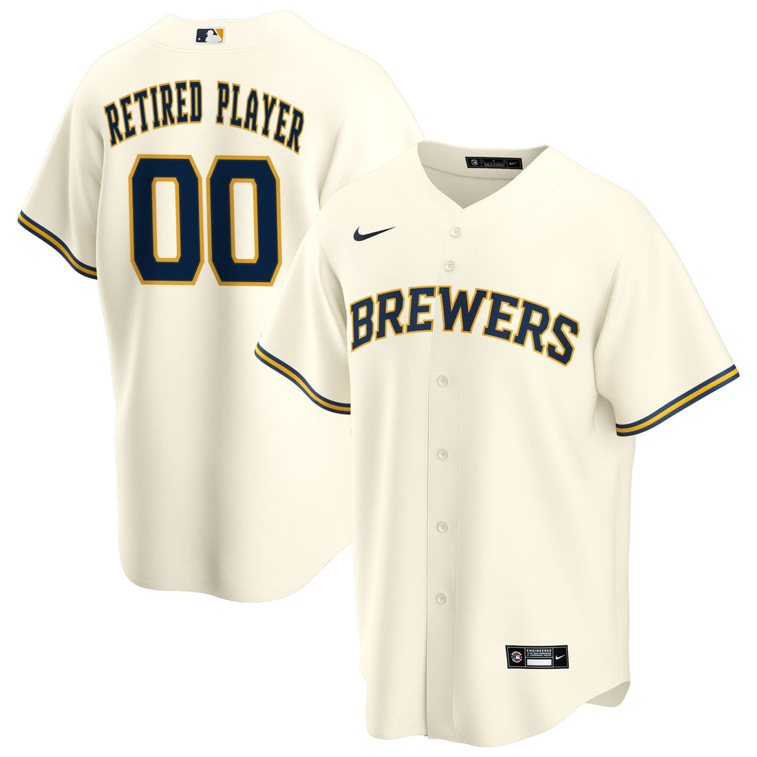 Milwaukee Brewers cream Home jersey