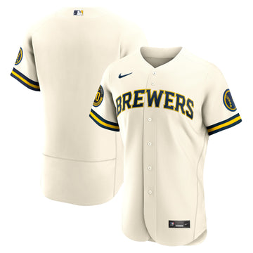 Milwaukee Brewers cream Home jersey