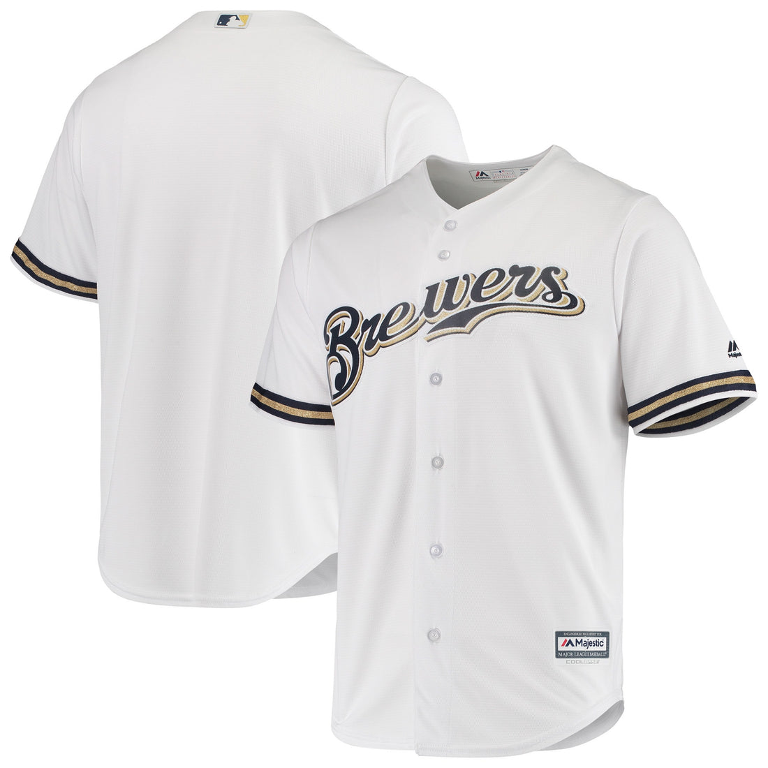 Majestic Milwaukee Brewers white jersey