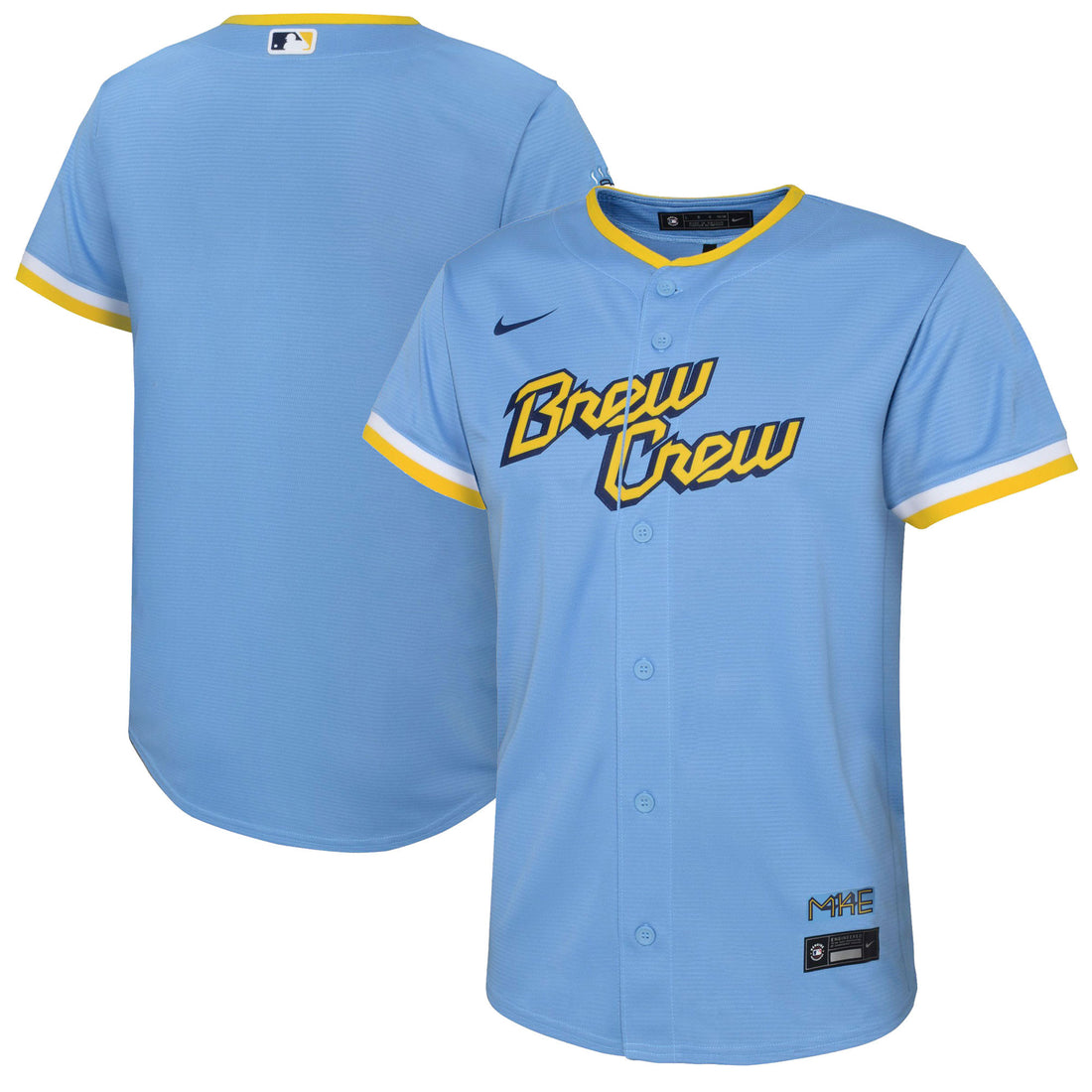 Preschool Milwaukee Brewers blue City Connect jersey