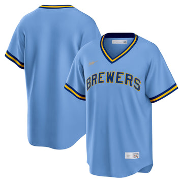 Milwaukee Brewers blue Cooperstown jersey