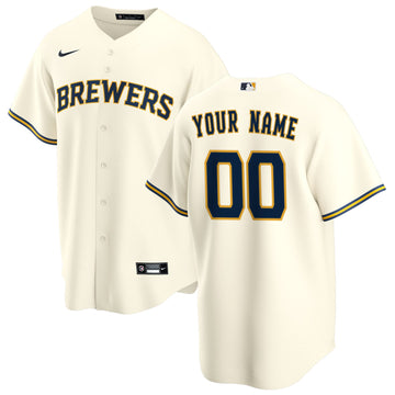 Milwaukee Brewers cream Home jersey