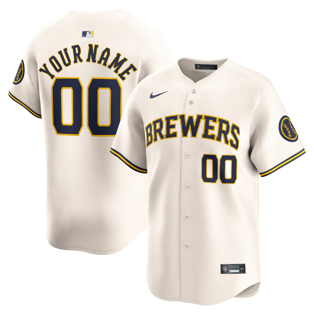 Milwaukee Brewers cream Limited jersey