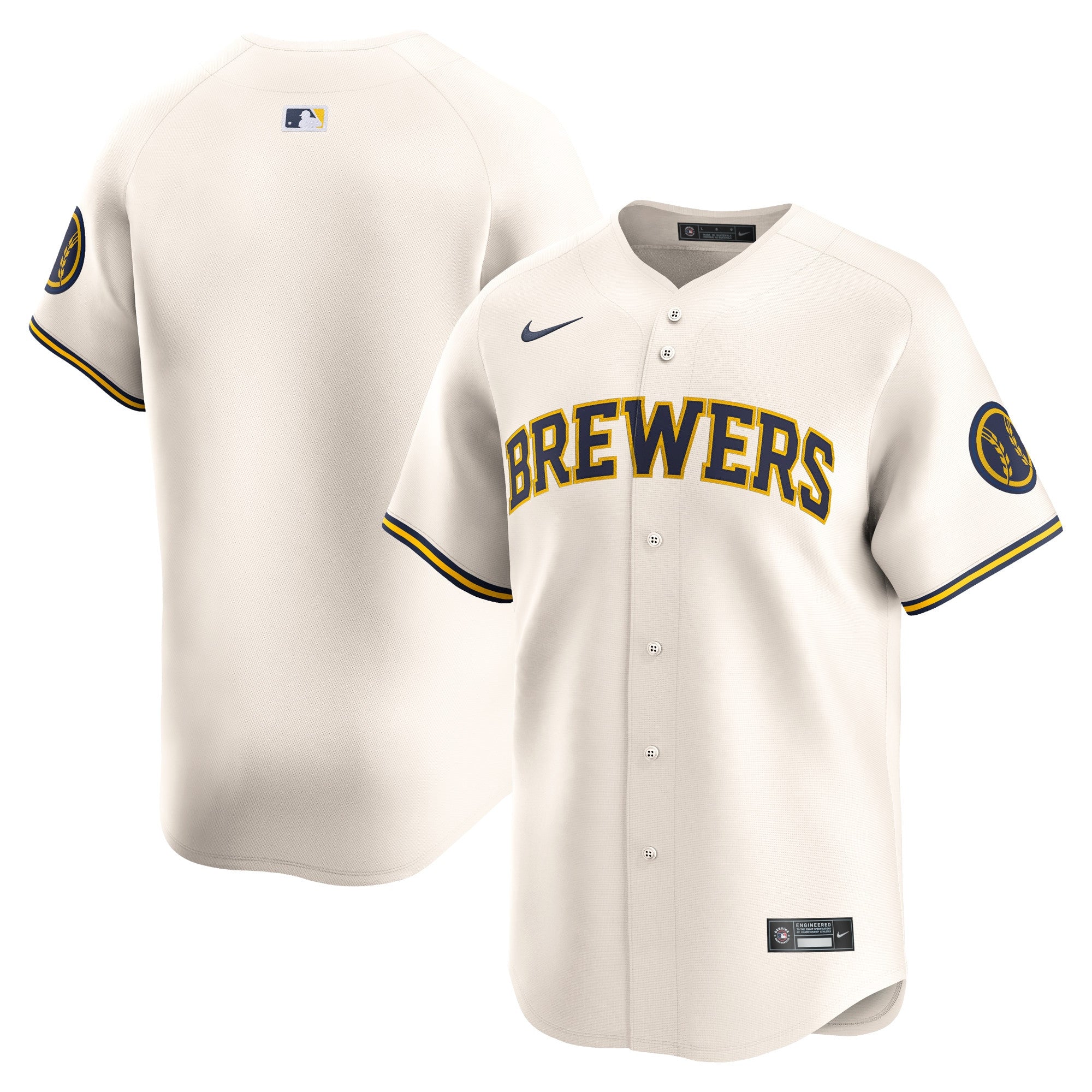 Milwaukee Brewers cream Limited jersey