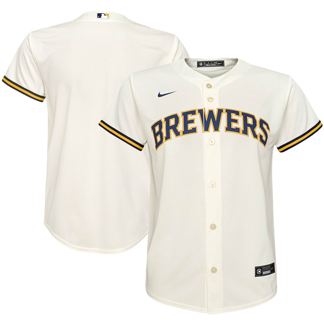 Milwaukee Brewers cream Home jersey
