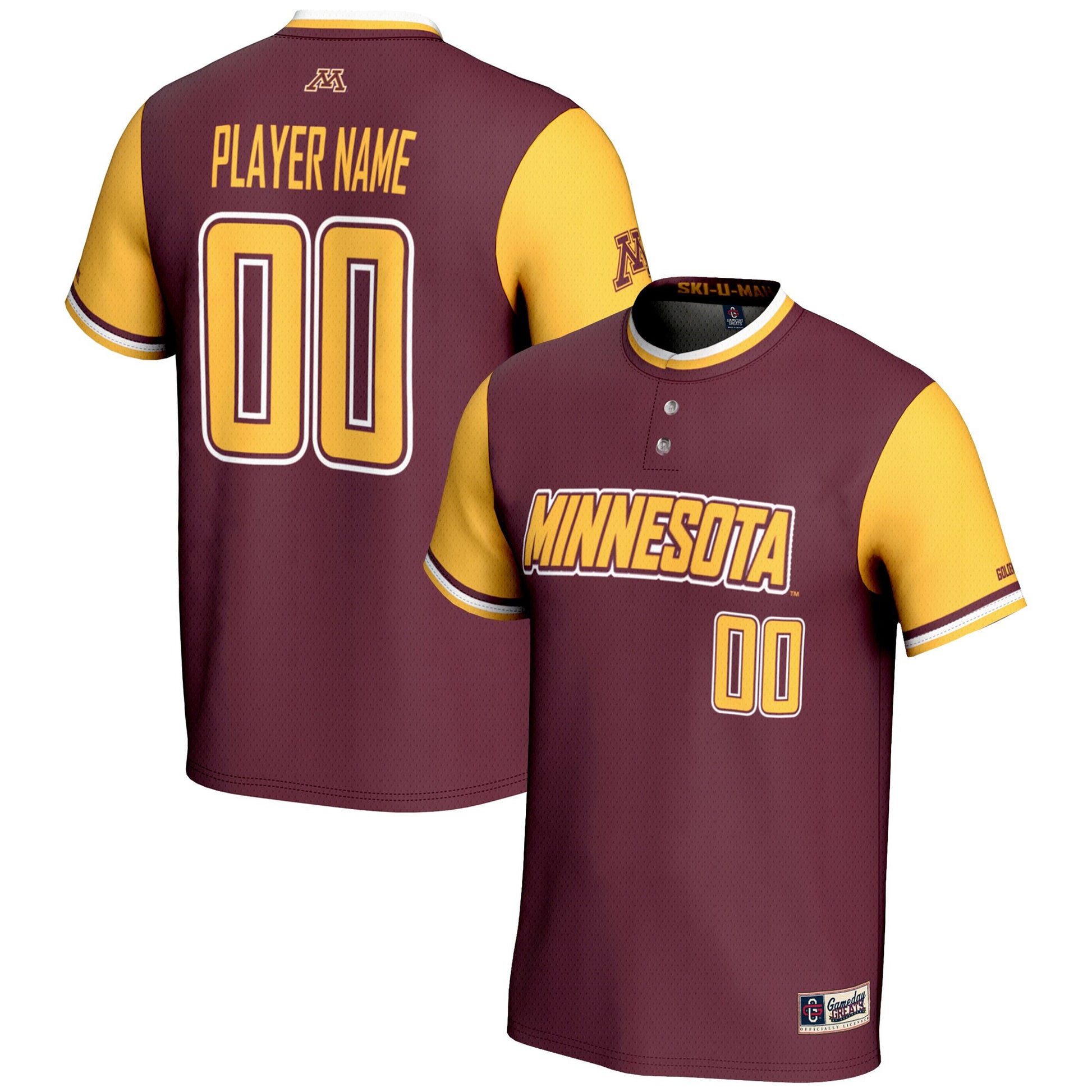 Softball Minnesota Golden Gophers maroon jersey