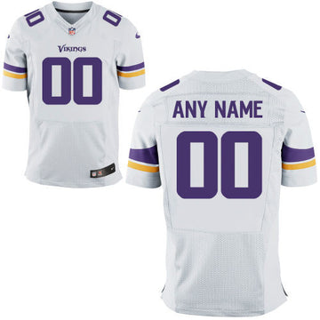 Custom Minnesota Vikings white Elite jersey