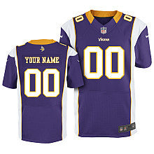 Custom Minnesota Vikings purple Elite jersey