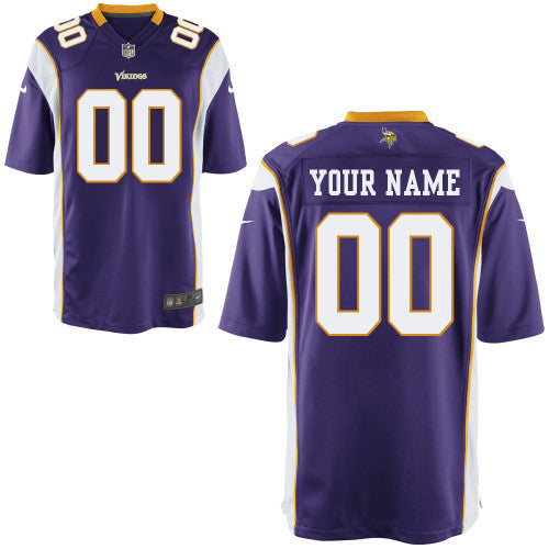 Custom Minnesota Vikings purple Game jersey