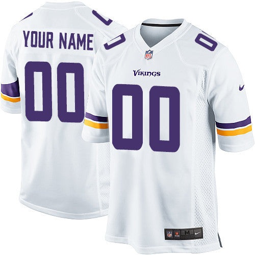 Custom Minnesota Vikings white Elite jersey