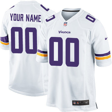 Custom Minnesota Vikings white Elite jersey