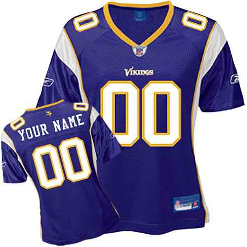 Custom Minnesota Vikings purple jersey