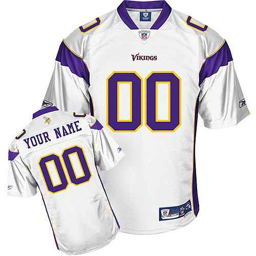 Custom Minnesota Vikings white jersey