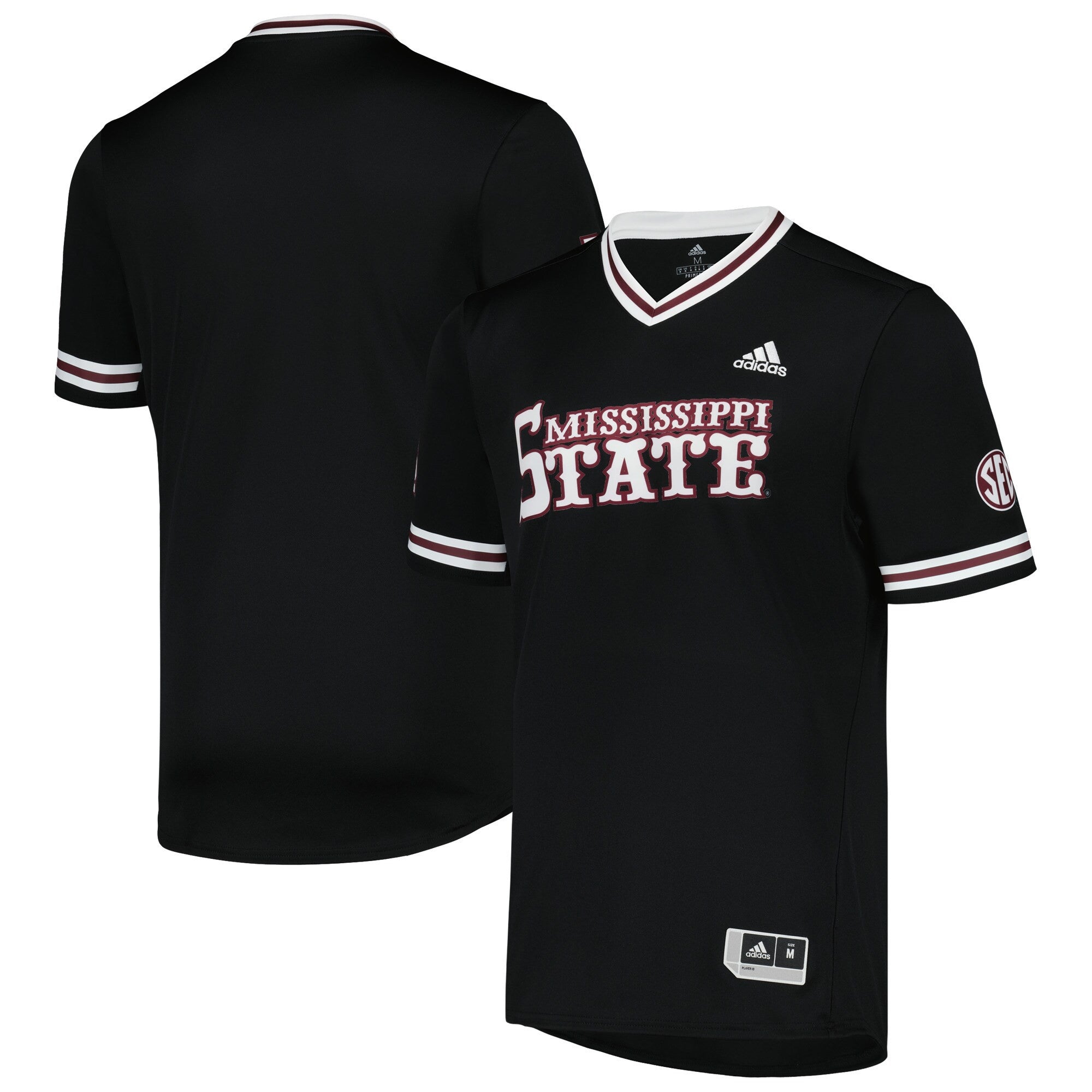 V-neck Mississippi State Bulldogs black jersey
