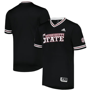 V-neck Mississippi State Bulldogs black jersey