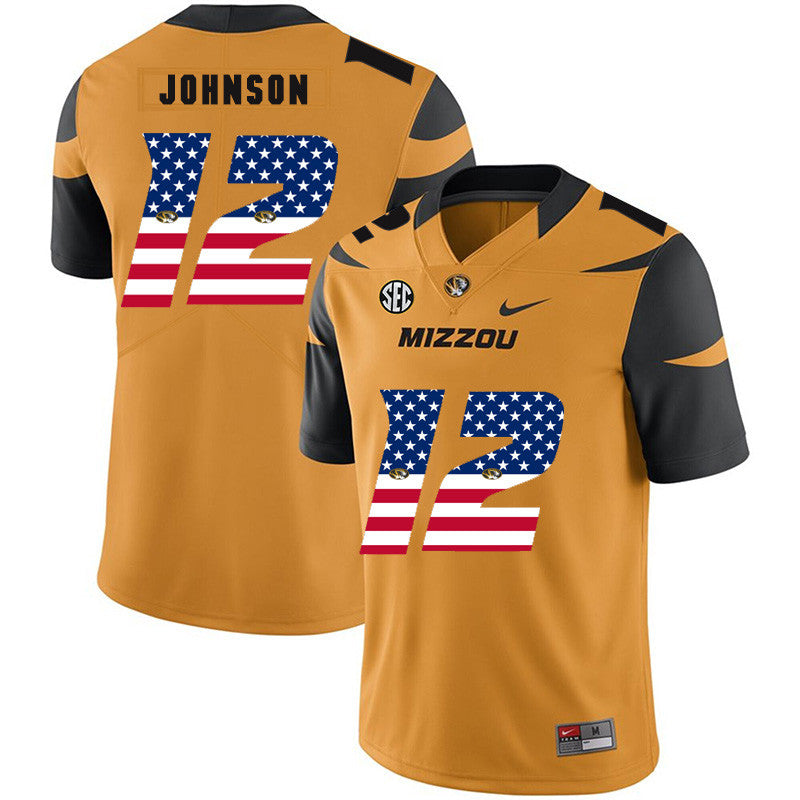 Johnathon Johnson Missouri Tigers gold jersey