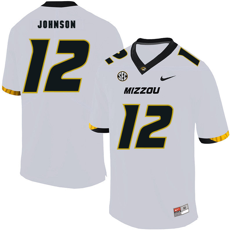 Johnathon Johnson Missouri Tigers white jersey