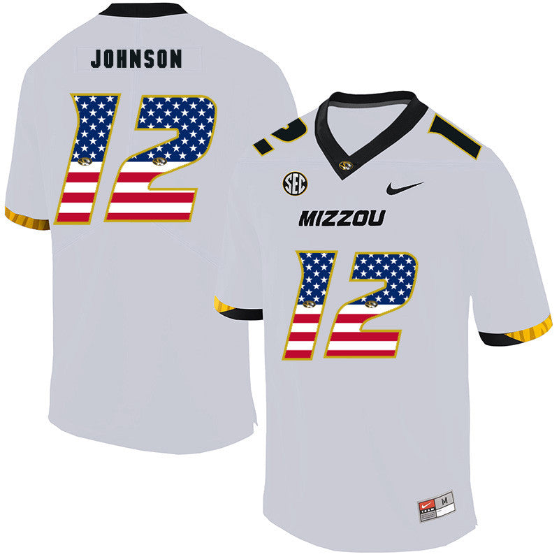 Johnathon Johnson Missouri Tigers white jersey
