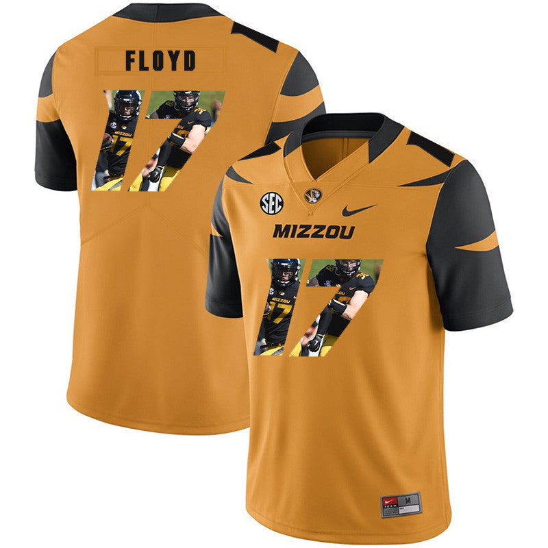 Richaud Floyd Missouri Tigers gold Fashion jersey