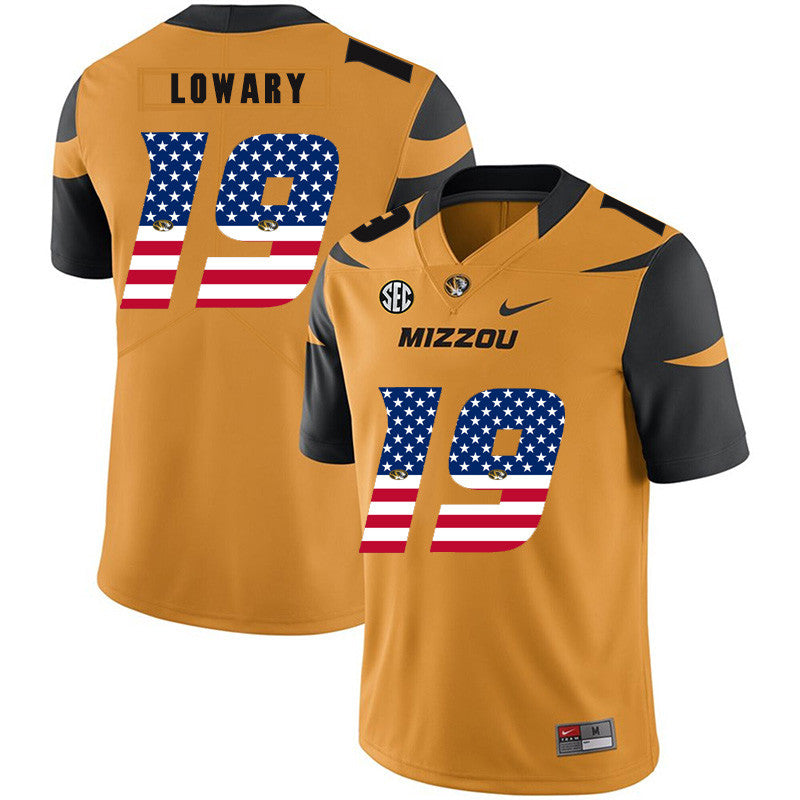 Jack Lowar Missouri Tigers gold jersey