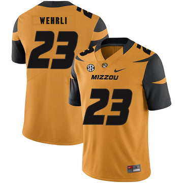 Roger Wehrli Missouri Tigers gold jersey