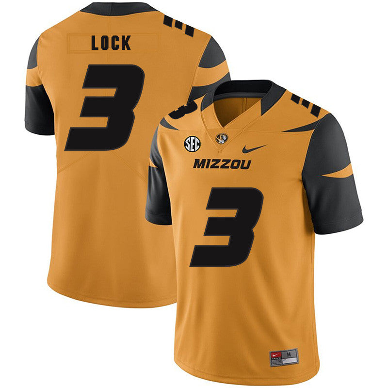 Drew Lock Missouri Tigers gold jersey
