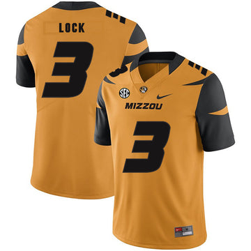 Drew Lock Missouri Tigers gold jersey