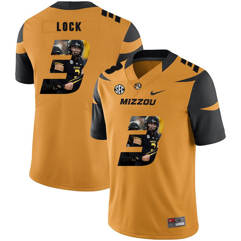 Drew Lock Missouri Tigers gold Fashion jersey