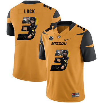Drew Lock Missouri Tigers gold Fashion jersey