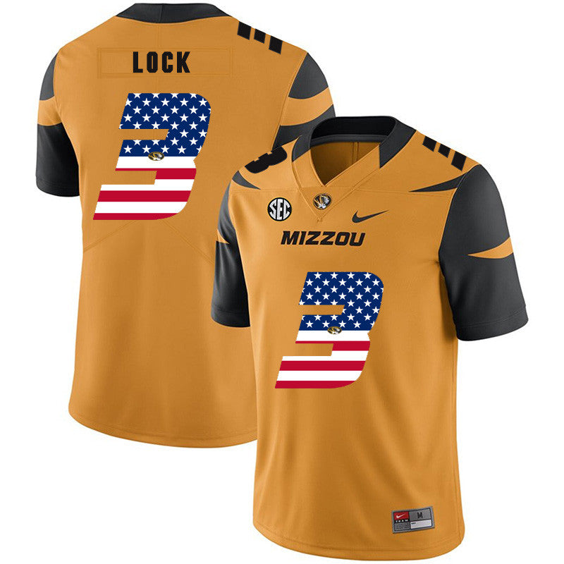 Drew Lock Missouri Tigers gold jersey