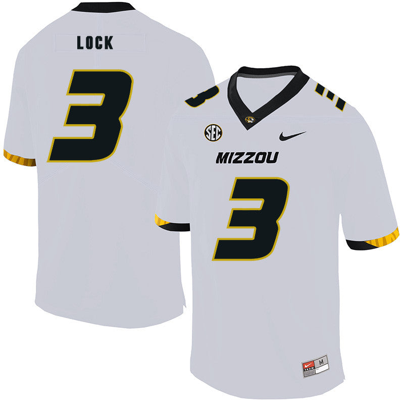 Drew Lock Missouri Tigers white jersey