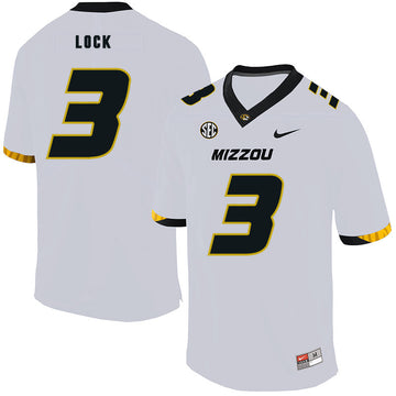 Drew Lock Missouri Tigers white jersey