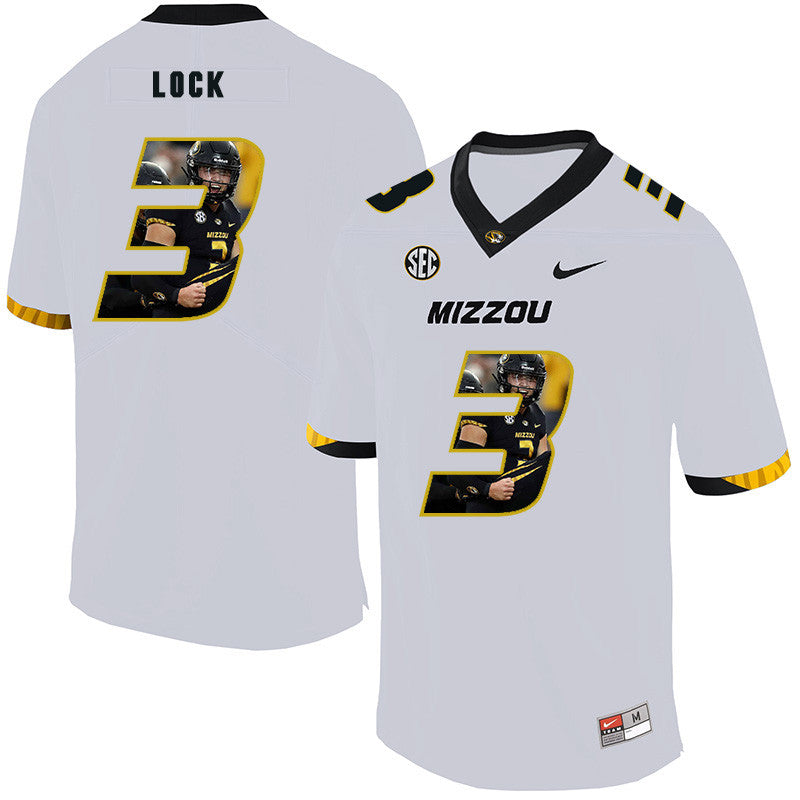 Drew Lock Missouri Tigers white Fashion jersey